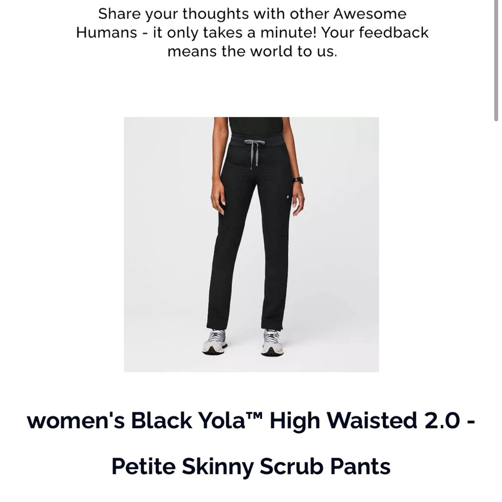 Black figs pants